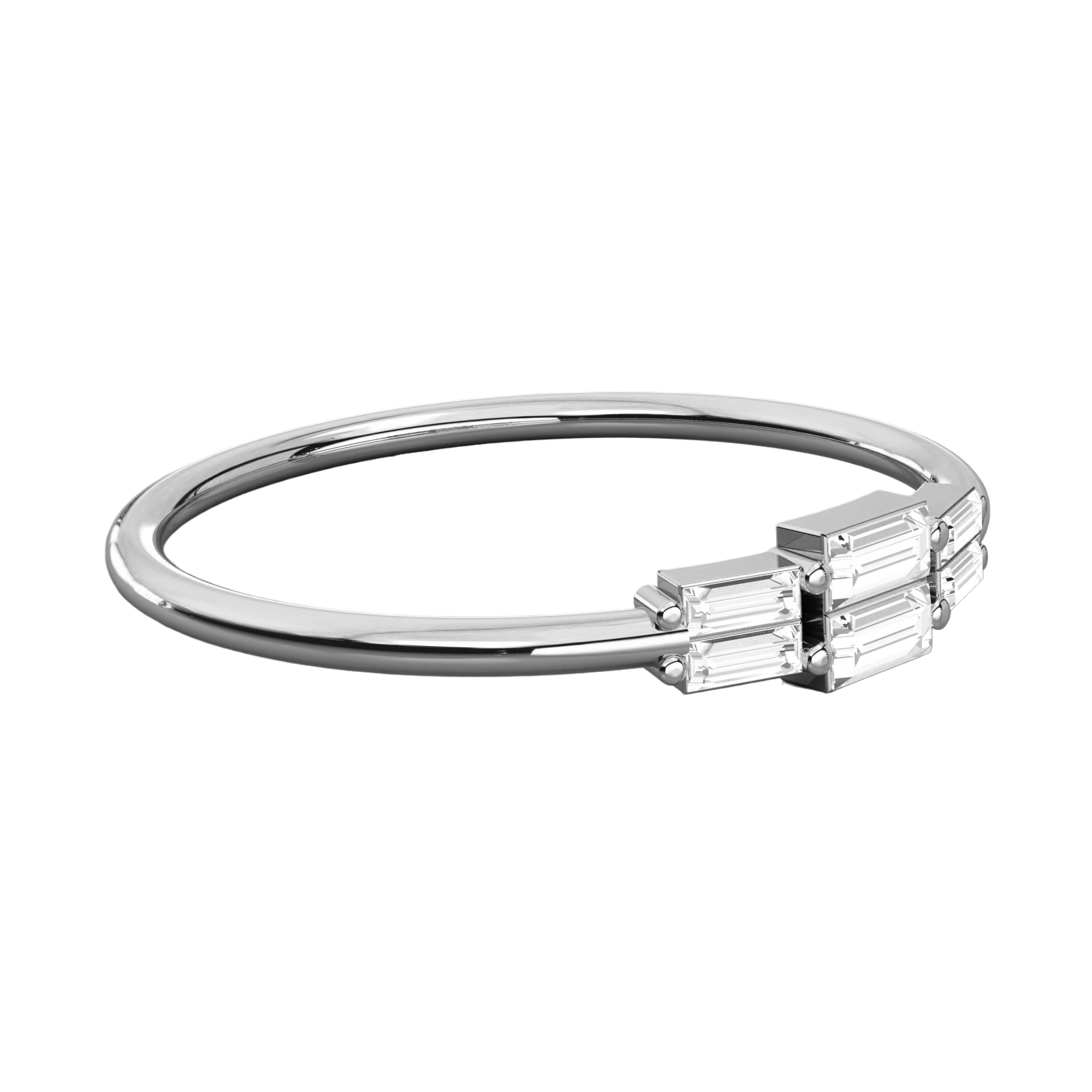 Keeva Jewels Baguette Diamond Thin Wedding Band - KJR5395