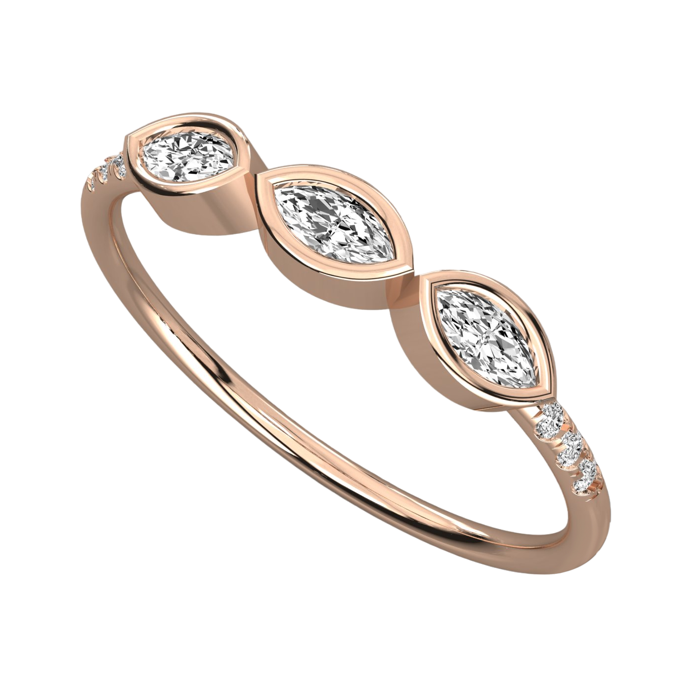 Keeva Jewels Marquise And Round Diamond Wedding Band - KJR5403