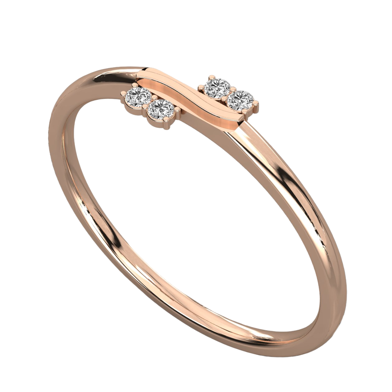 Keeva Jewels Round Diamond Simple Design Wedding Band - KJR5425