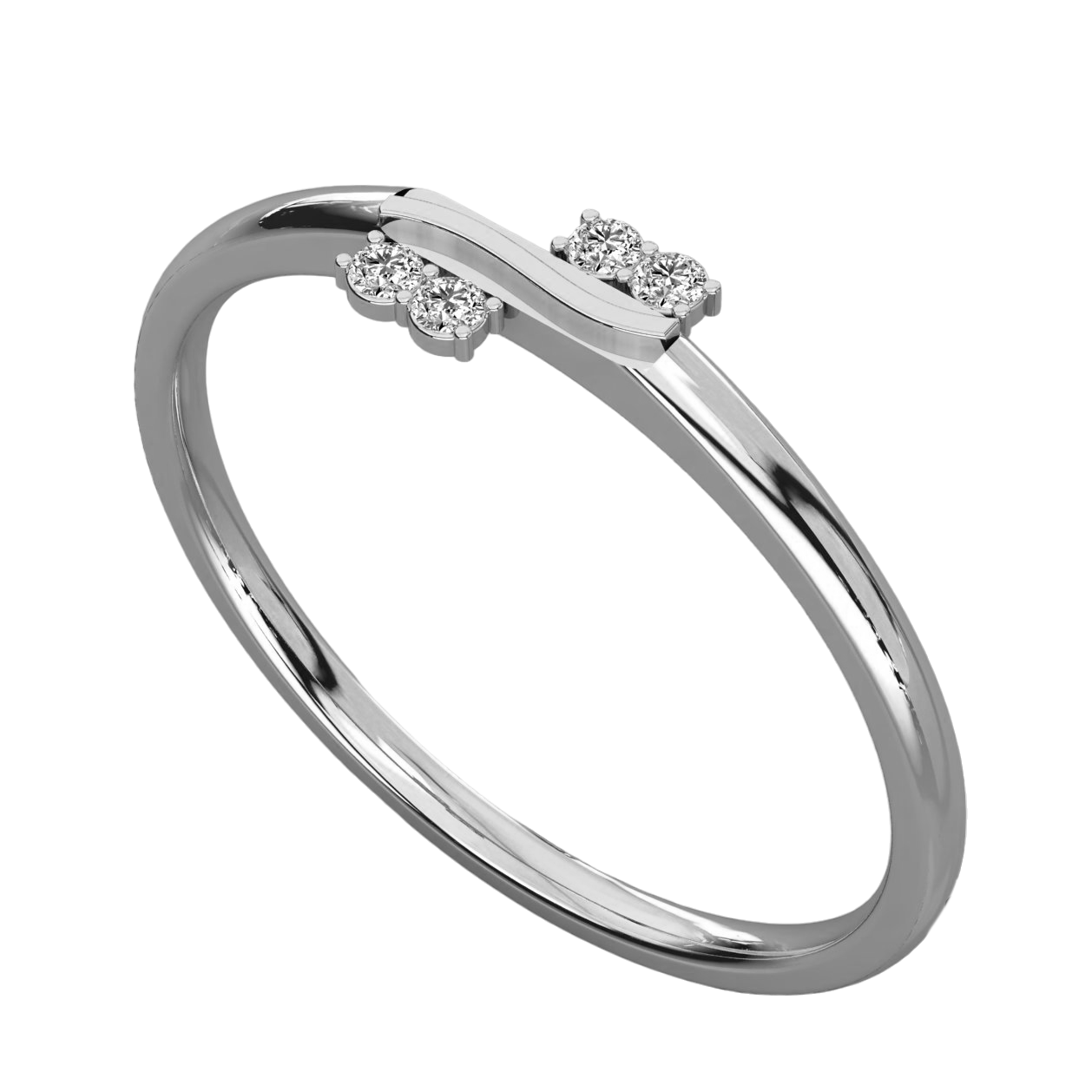 Keeva Jewels Round Diamond Simple Design Wedding Band - KJR5425