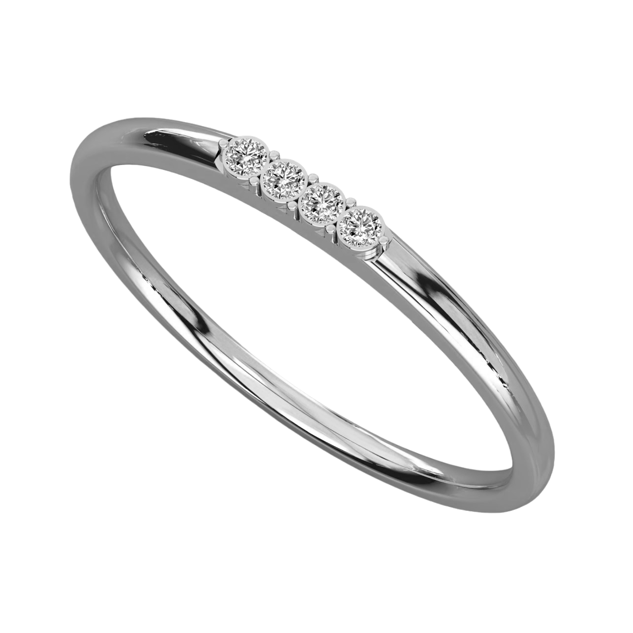 Keeva Jewels Round Diamond Simple Design Wedding Band - KJR5426