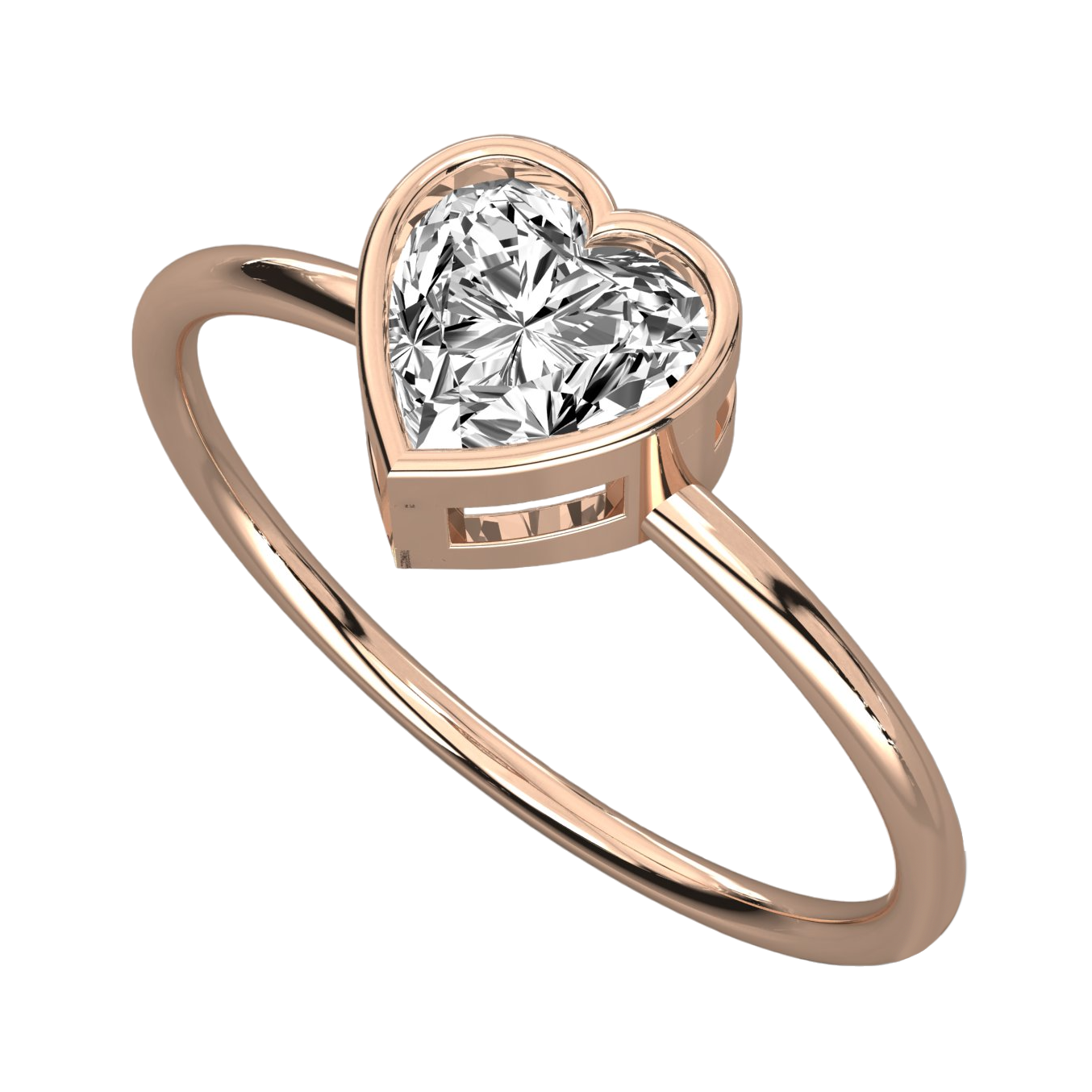 Keeva Jewels Heart Shape Diamond Unique Wedding Band - KJR5442