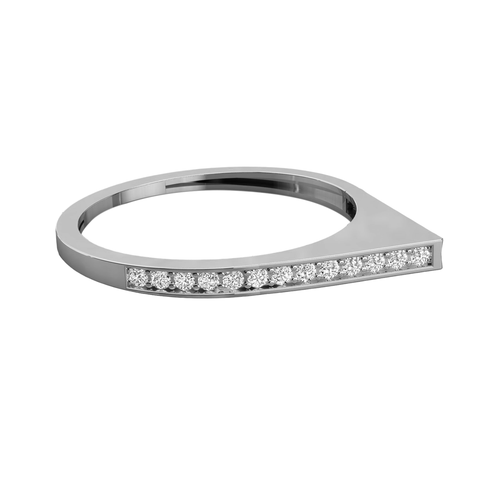 Keeva Jewels Round Diamond Arrow Shape Wedding Band - KJR5445