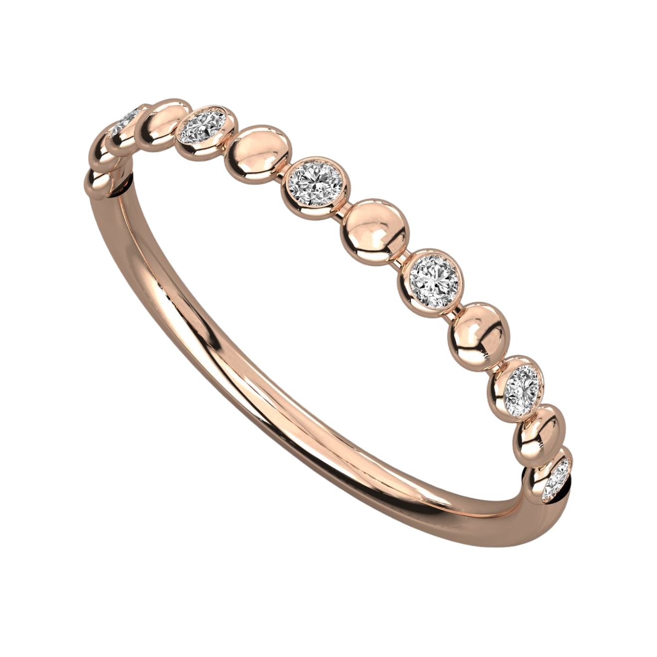 Keeva Jewels Round Diamond Unique Design Wedding Band - KJR5448