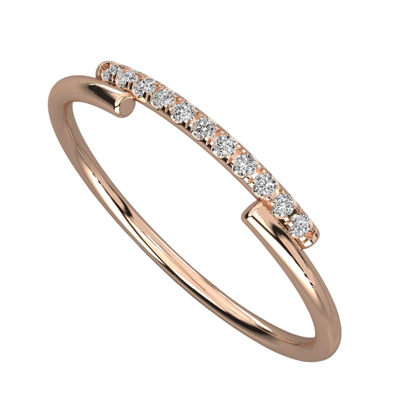 Keeva Jewels Round Diamond Simple Design Wedding Band - KJR5460