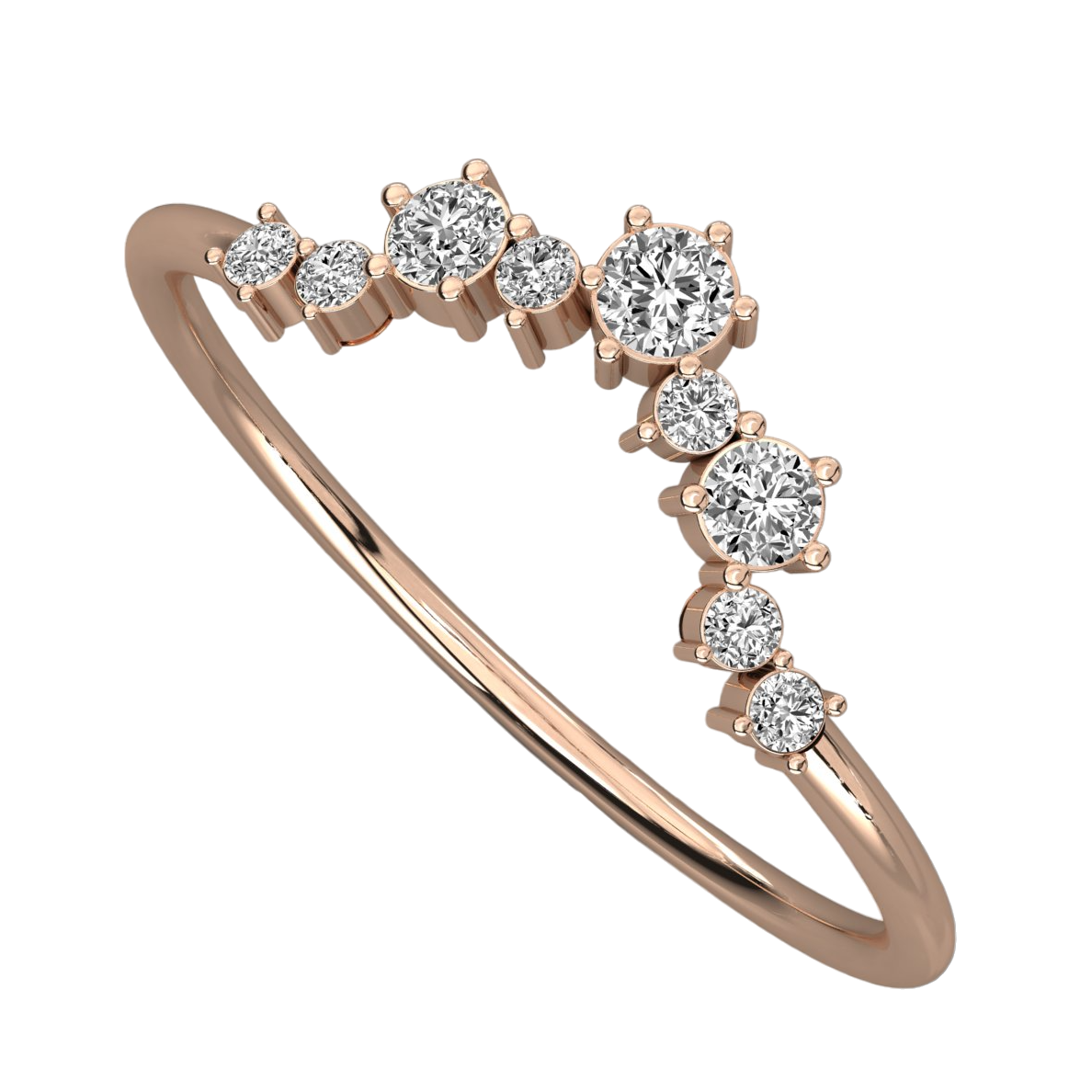 Keeva Jewels Round Diamond Designer Wedding Band - KJR5477