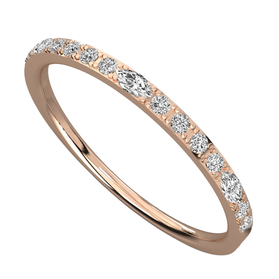 Keeva Jewels Round And Marquise Diamond Designer Wedding Band - KJR5478