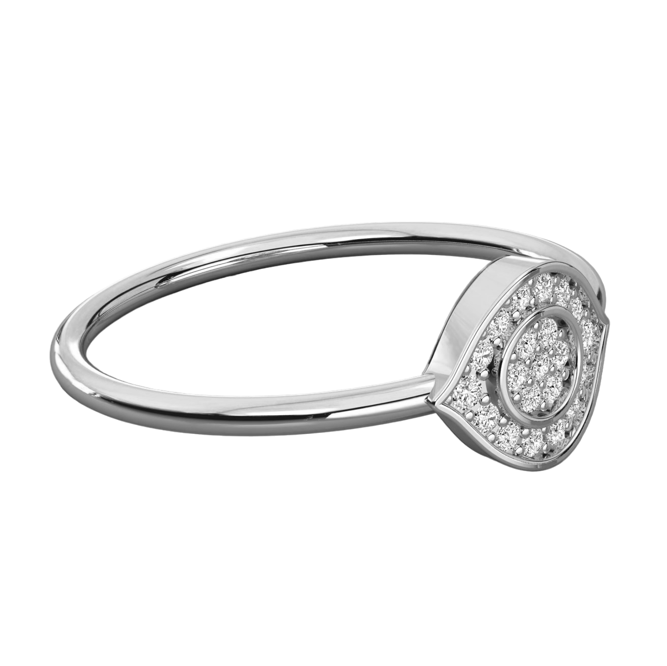 Keeva Jewels Round Diamond Devil Eye Design Wedding Band - KJR5489