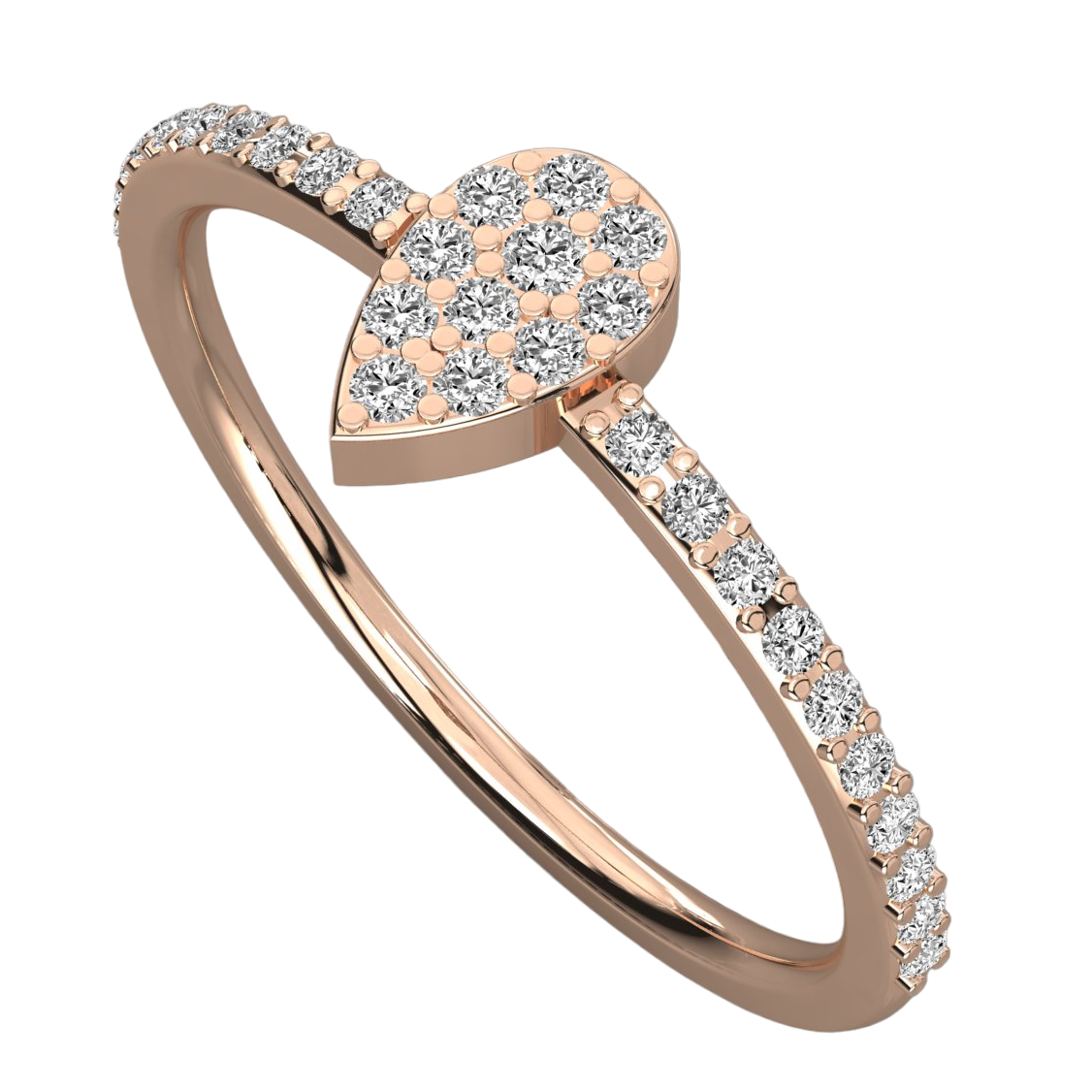 Keeva Jewels Round Diamond Pear Desig Wedding Band - KJR5497