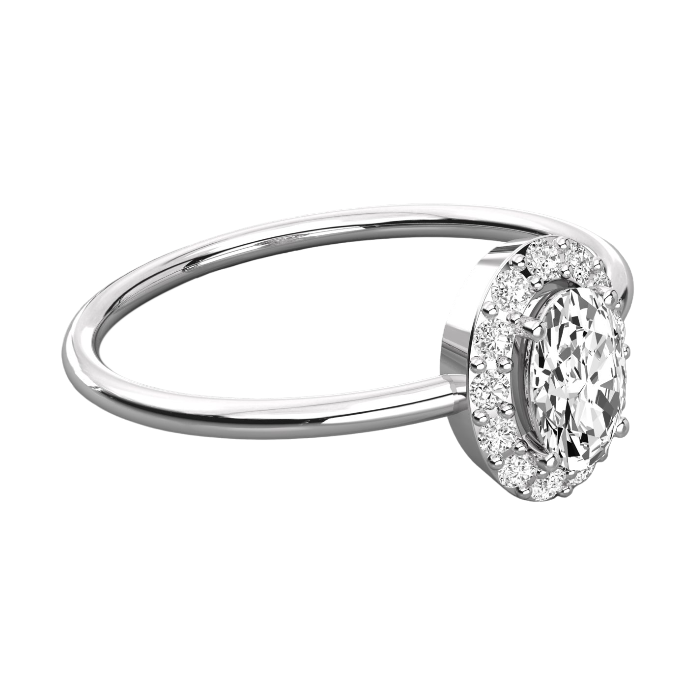 Keeva Jewels Oval And Round Cut Diamond Halo Wedding Band - KJR5261