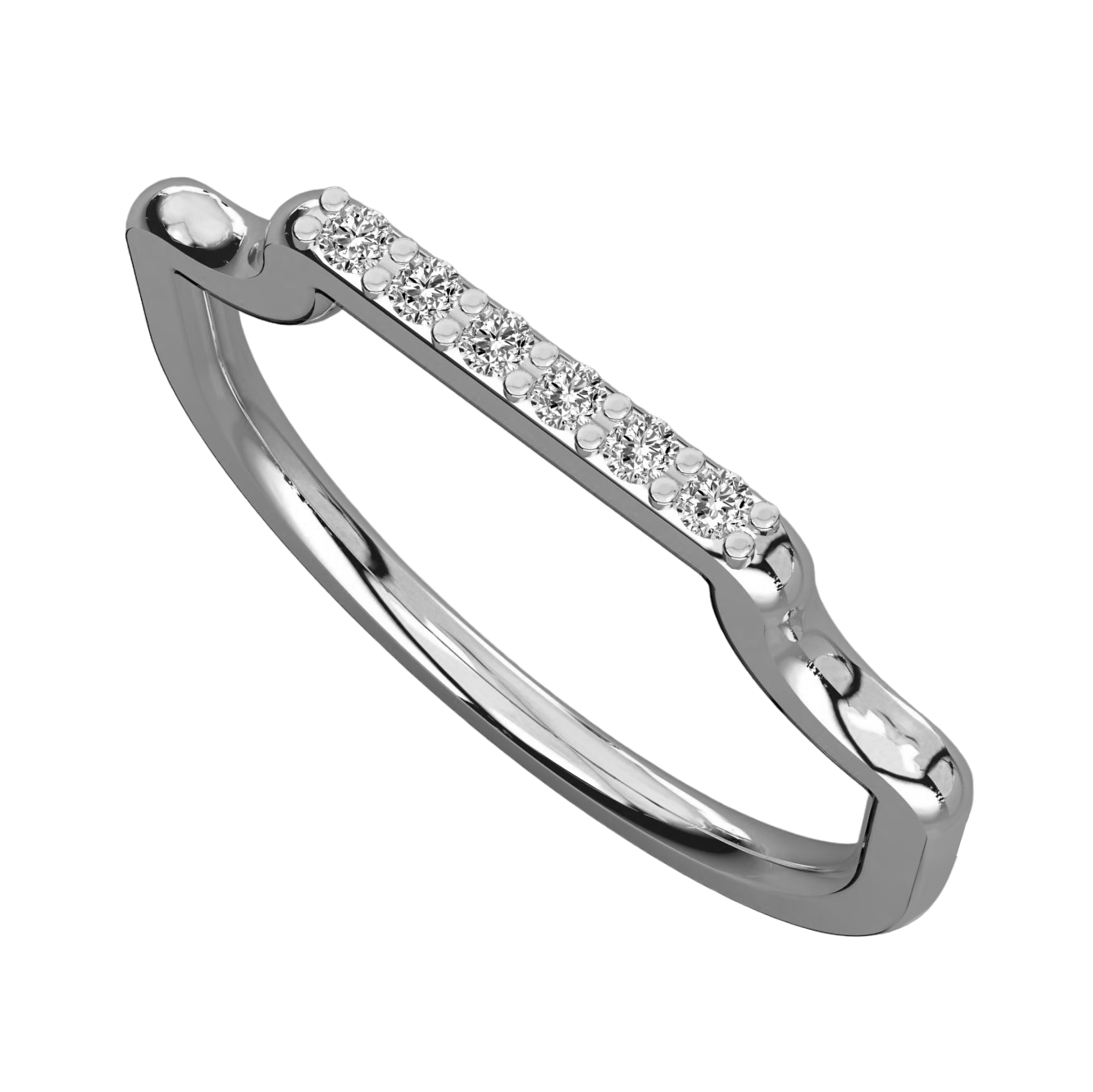 Keeva Jewels Round Diamond Unique Shape Wedding Band - KJR5502