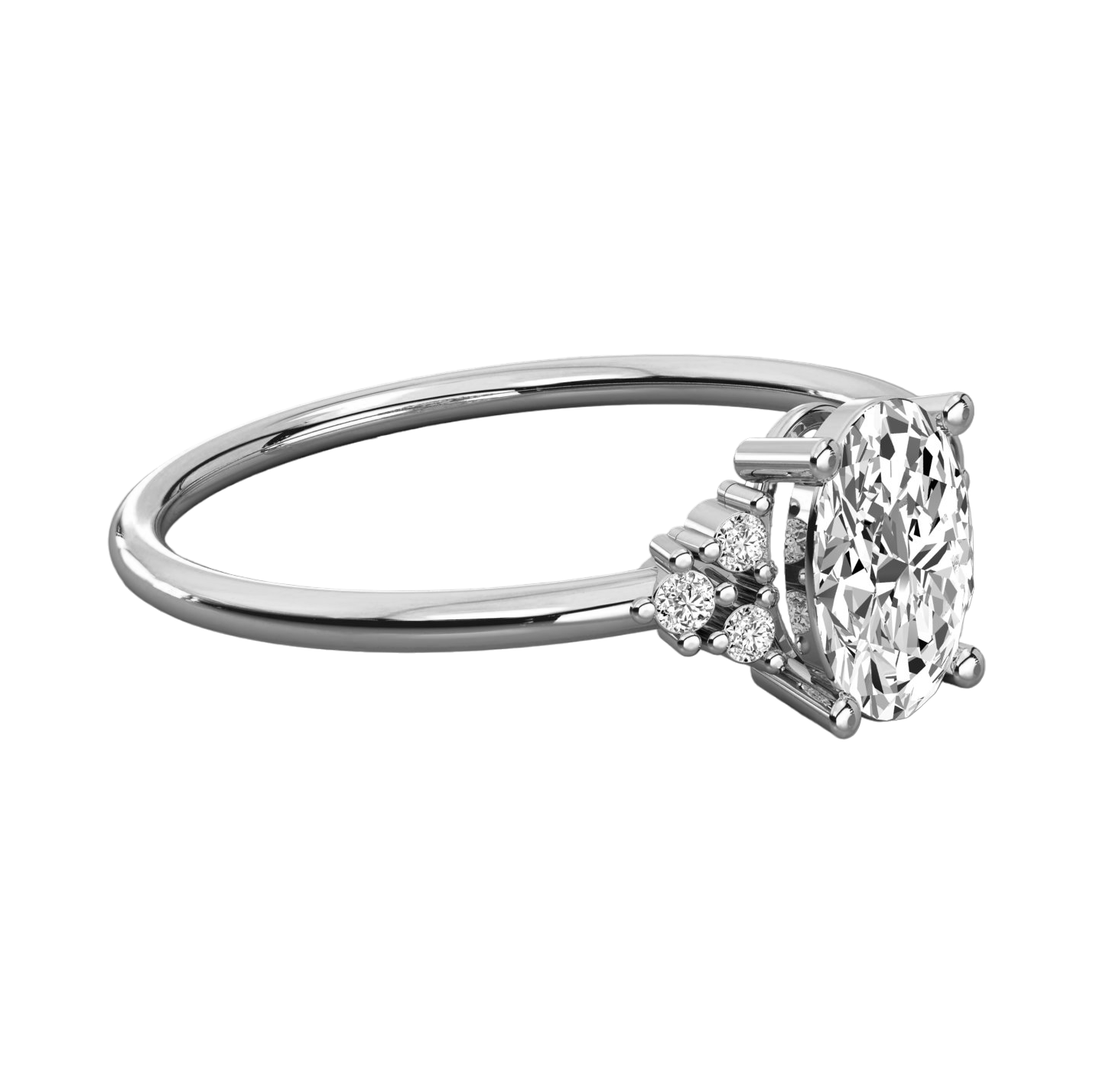 Keeva Jewels Round And Oval Diamond Unique Design Wedding Band - KJR5503