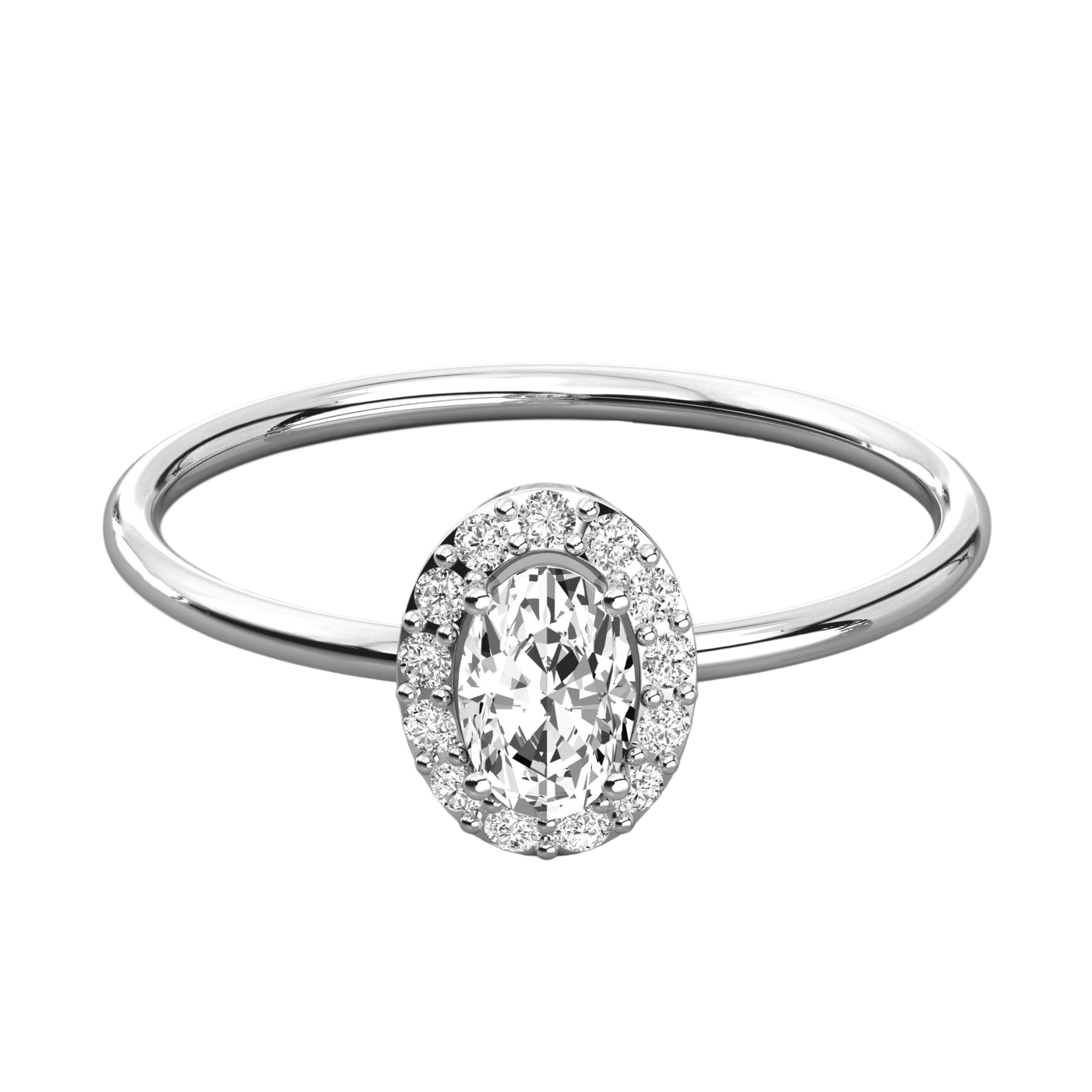 Keeva Jewels Oval And Round Cut Diamond Halo Wedding Band - KJR5261