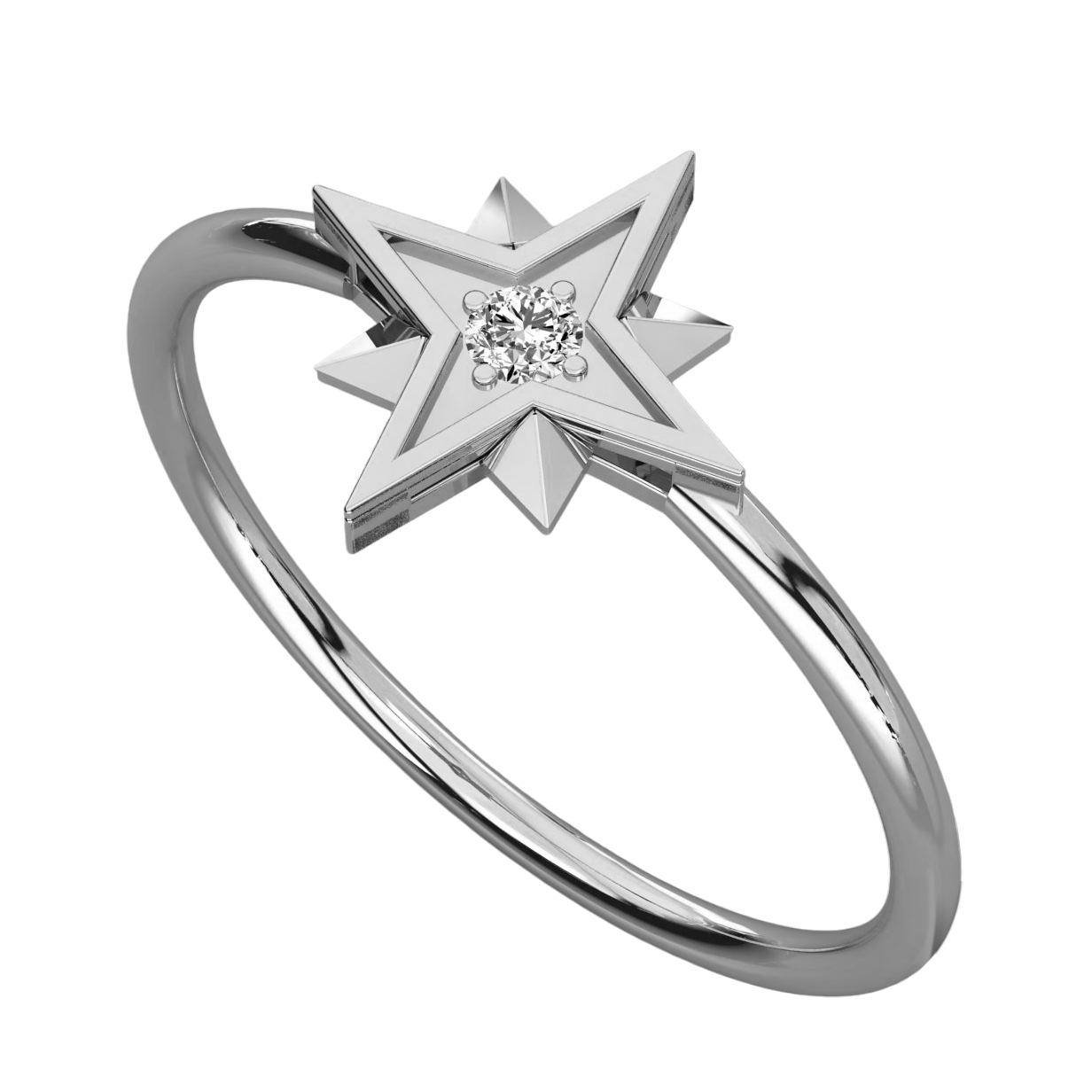 Keeva Jewels Round Diamond Star Design Wedding Band - KJR5509