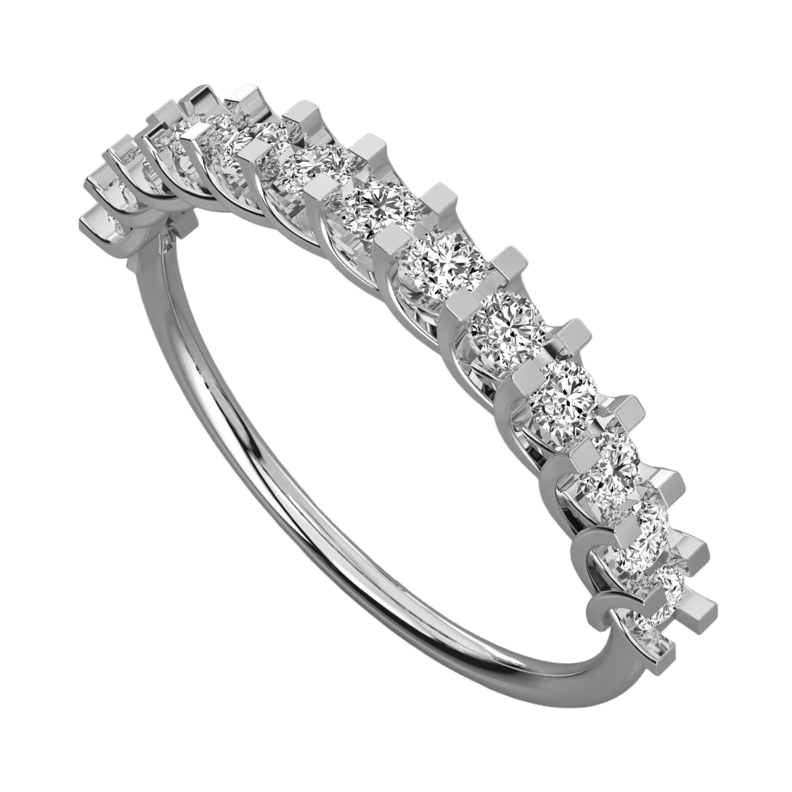 Keeva Jewels Rpund Diamond Micro Prong Wedding Band - KJR5534