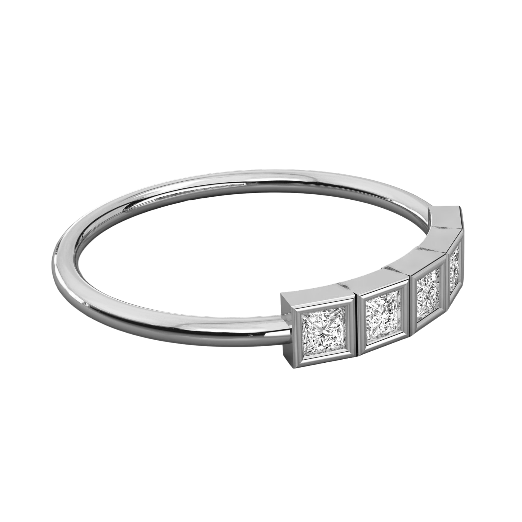 Keeva Jewels Princess Diamond Wedding Band - KJR5538