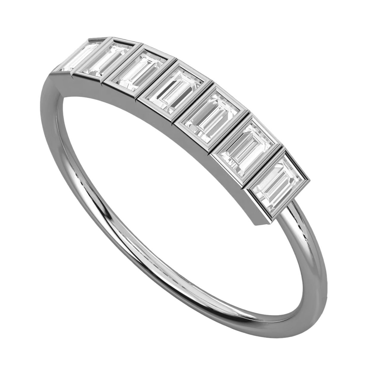 Keeva Jewels Baguette Diamond Wedding Band - KJR5540