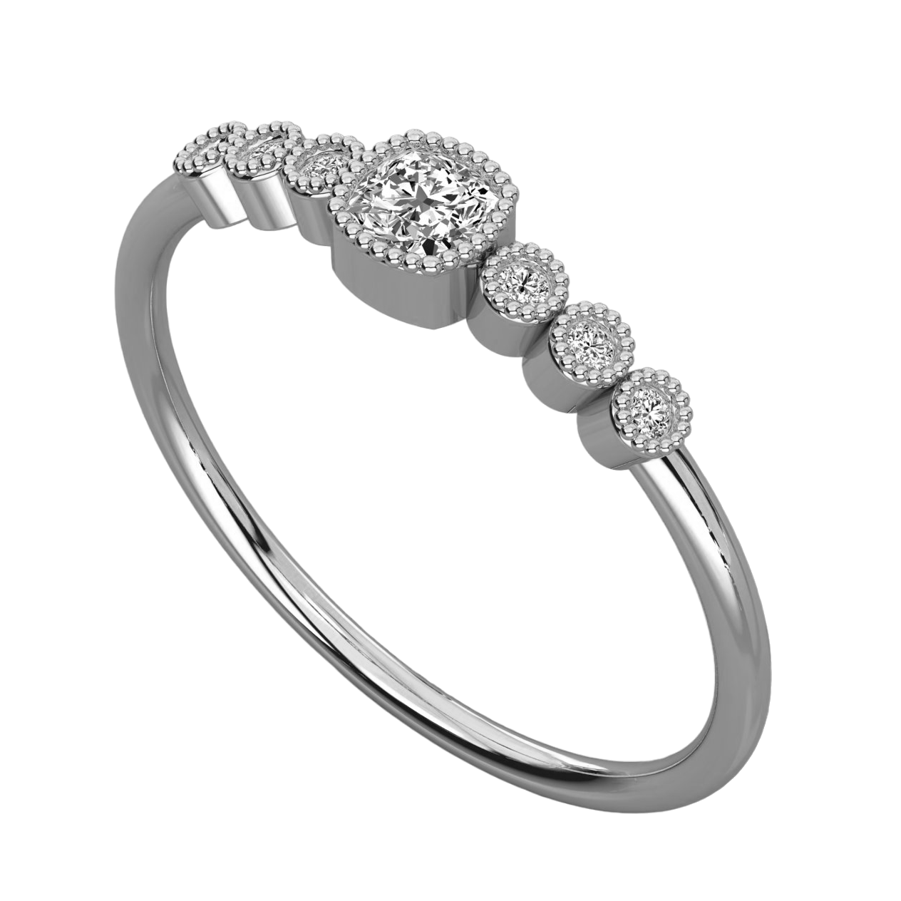 Keeva Jewels Round And Cushion Diamond Wedding Band - KJR5545