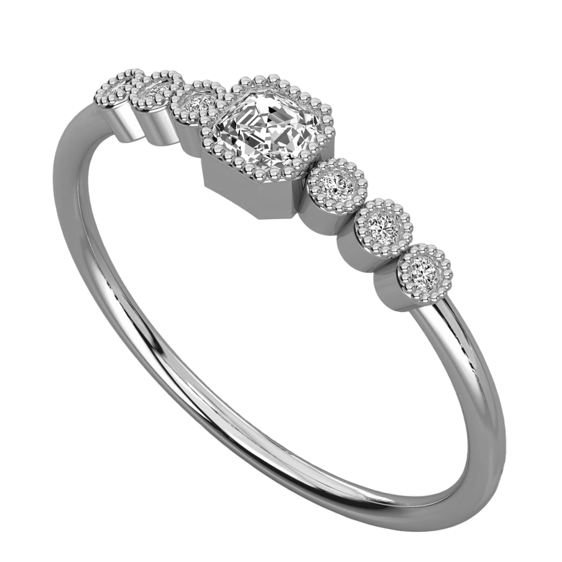 Keeva Jewels Round And Radiant Diamond Wedding Band - KJR5550