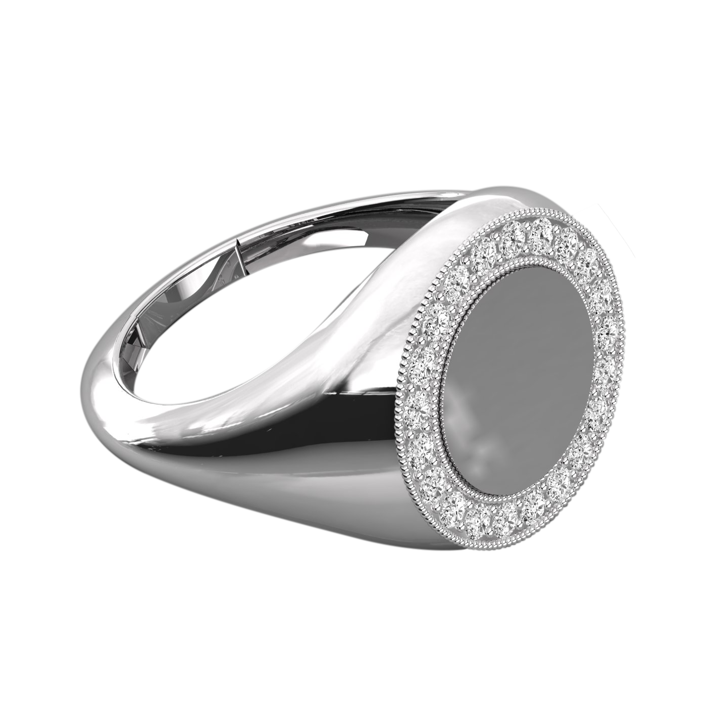 Keeva Jewels Round Cut Diamond Signet Ring - KJR5268