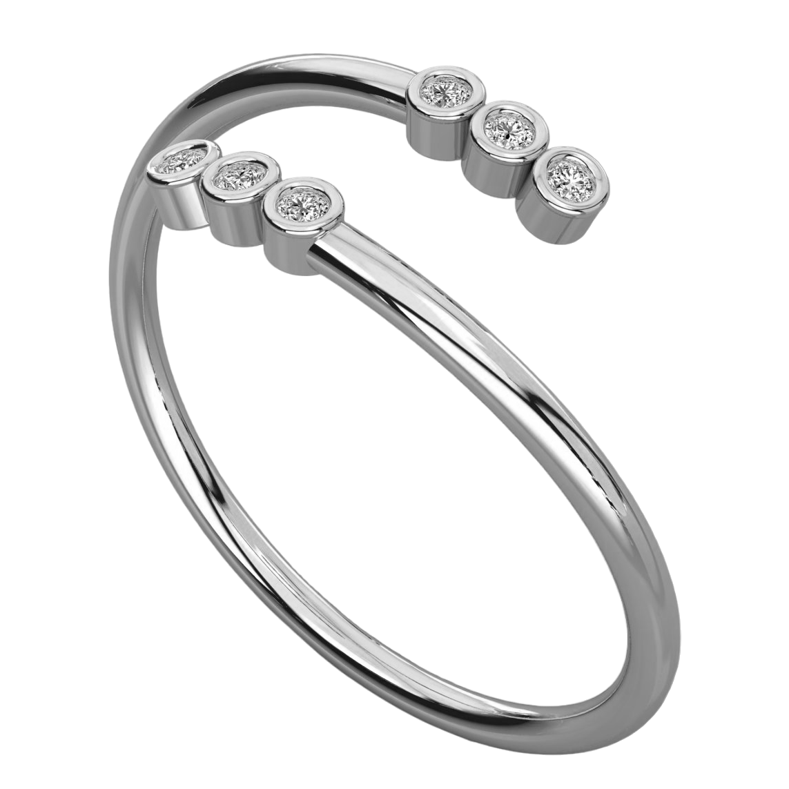 Keeva Jewels Round Diamond Adjustable Wedding Band - KJR5569