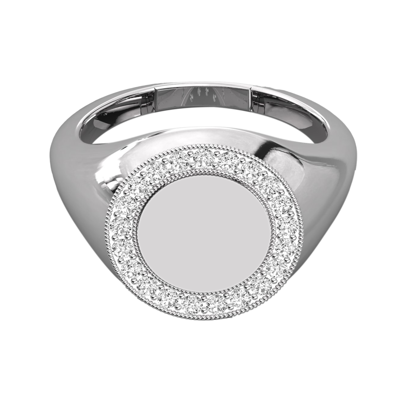 Keeva Jewels Round Cut Diamond Signet Ring - KJR5268