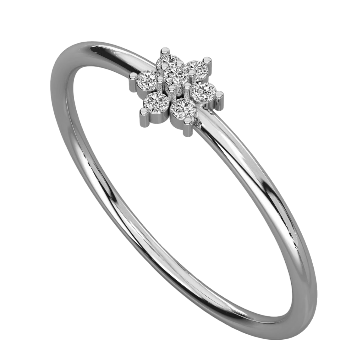 Keeva Jewels Round Diamond Flower Wedding Band - KJR5577