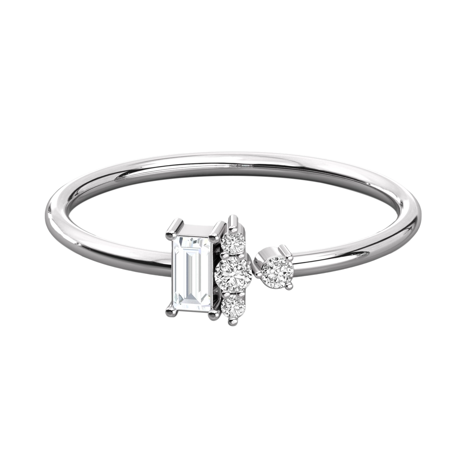 Keeva Jewels Baguette And Round Cut Diamond Wedding Band - KJR5295