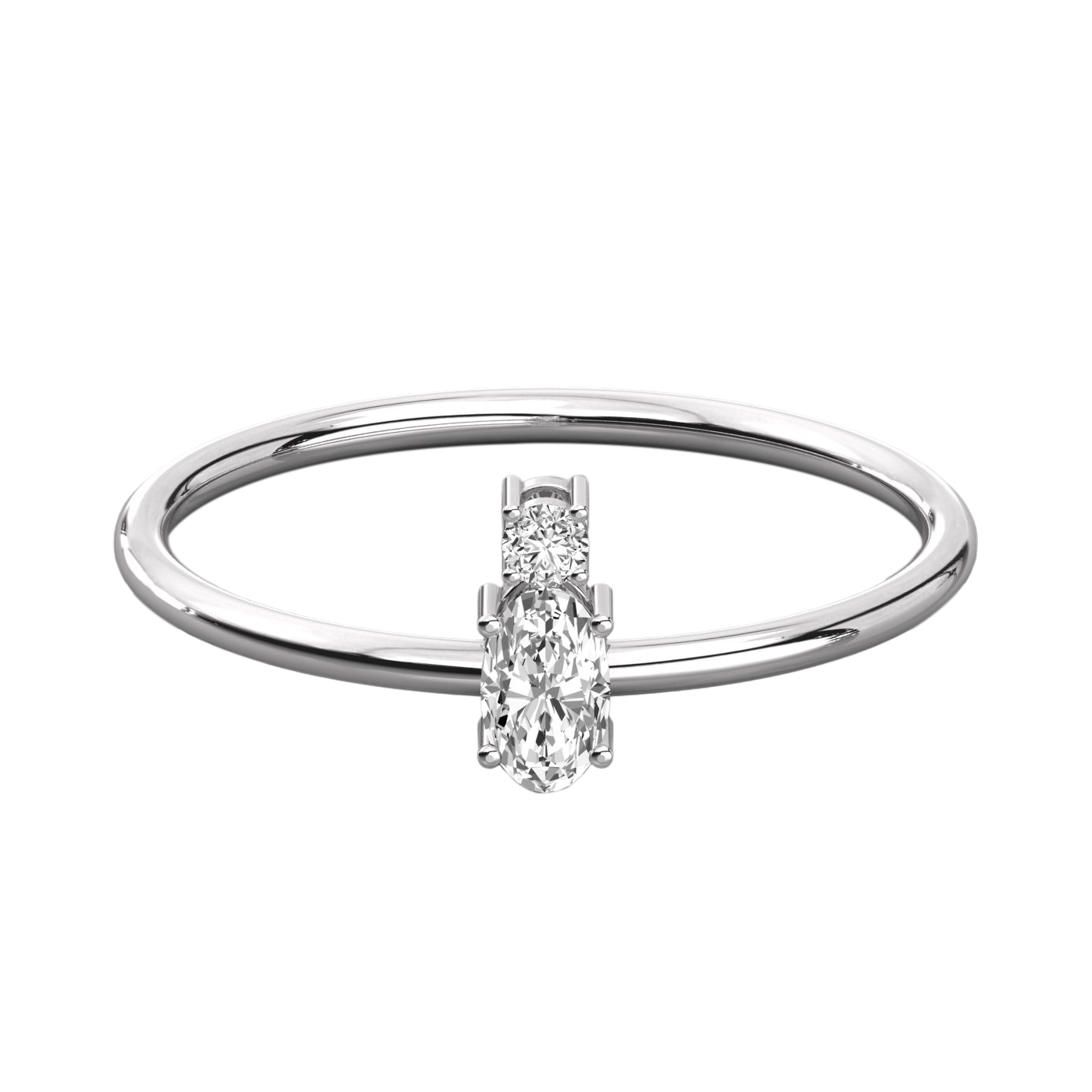 Keeva Jewels Oval And Round Diamond Wedding Band - KJR5301