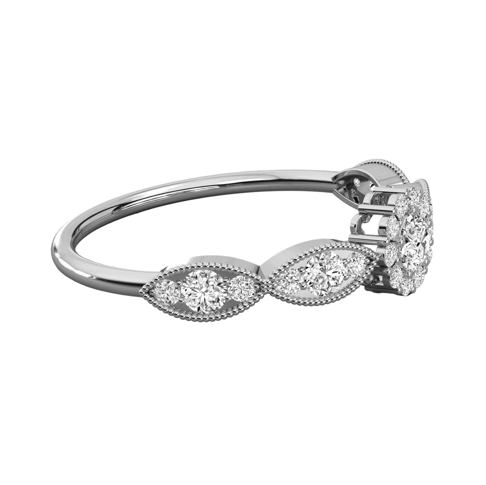 Keeva Jewels Round Diamond Filigree Wedding Band - KJR5588