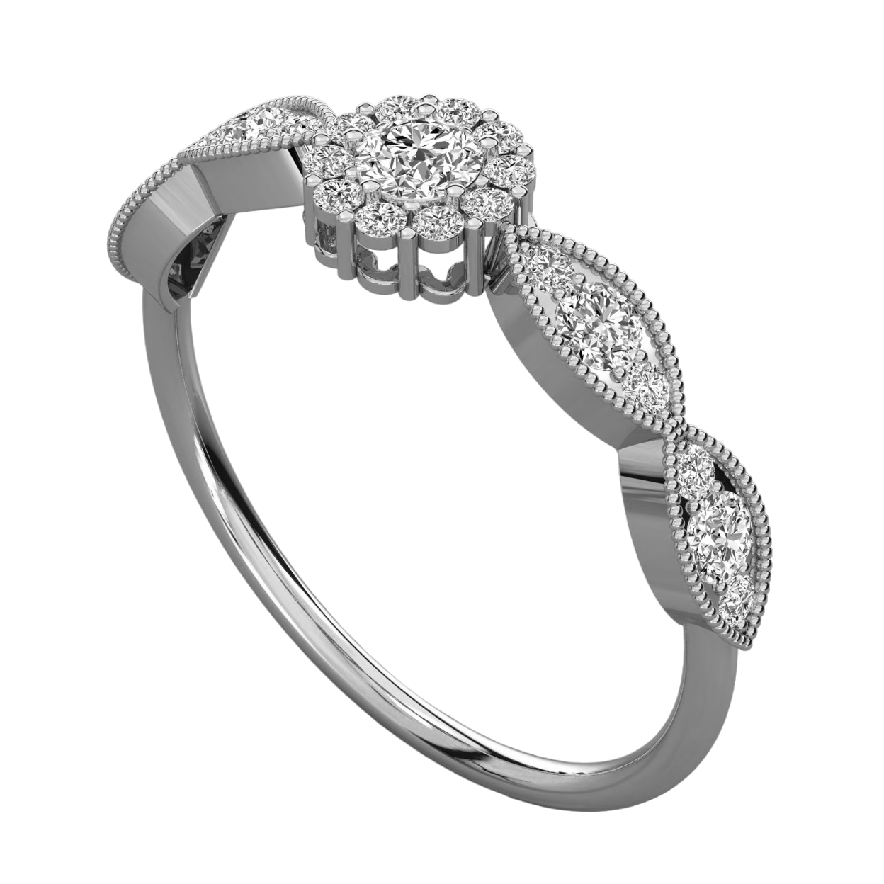 Keeva Jewels Round Diamond Filigree Wedding Band - KJR5588