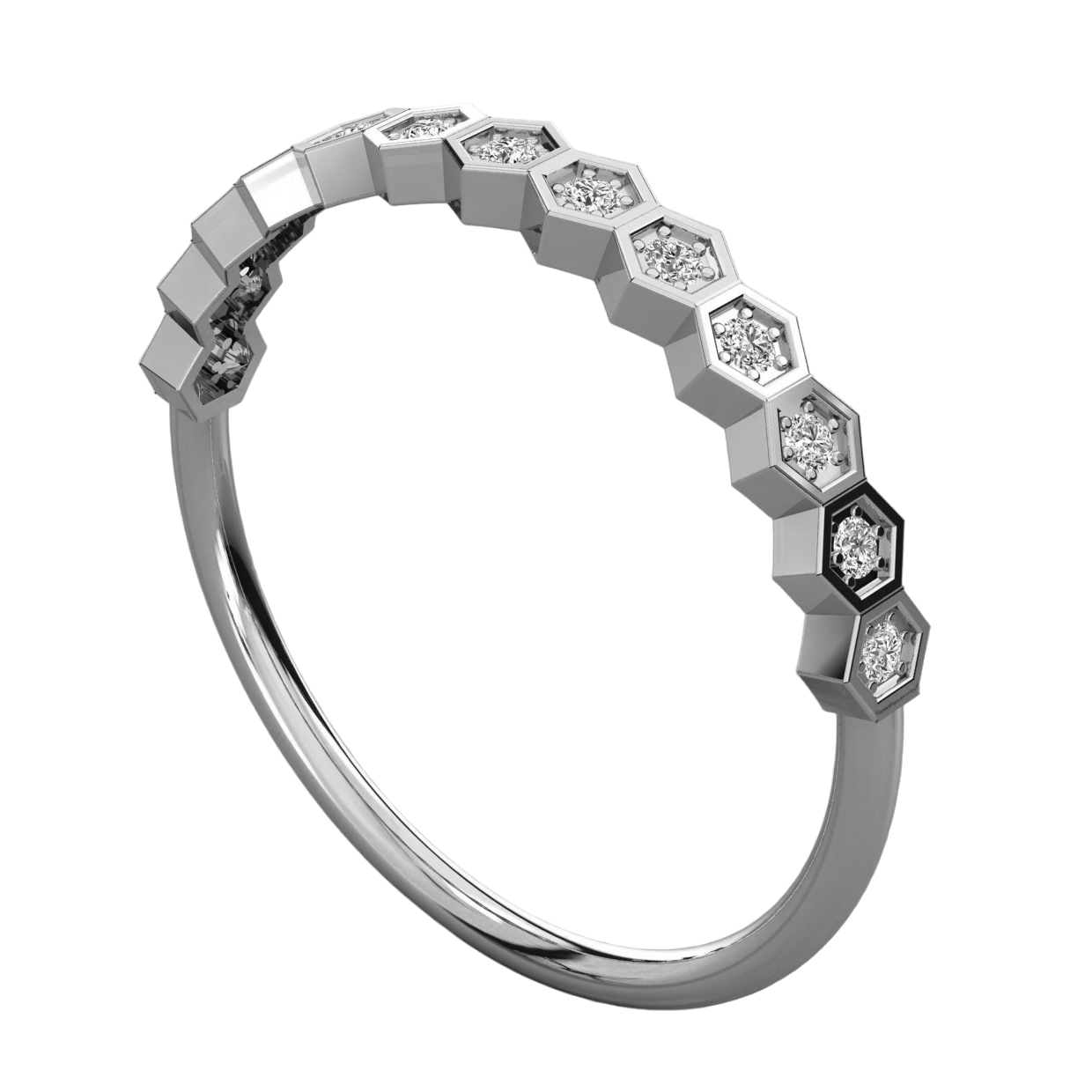 Keeva Jewels Round Diamond Wedding Band - KJR5590