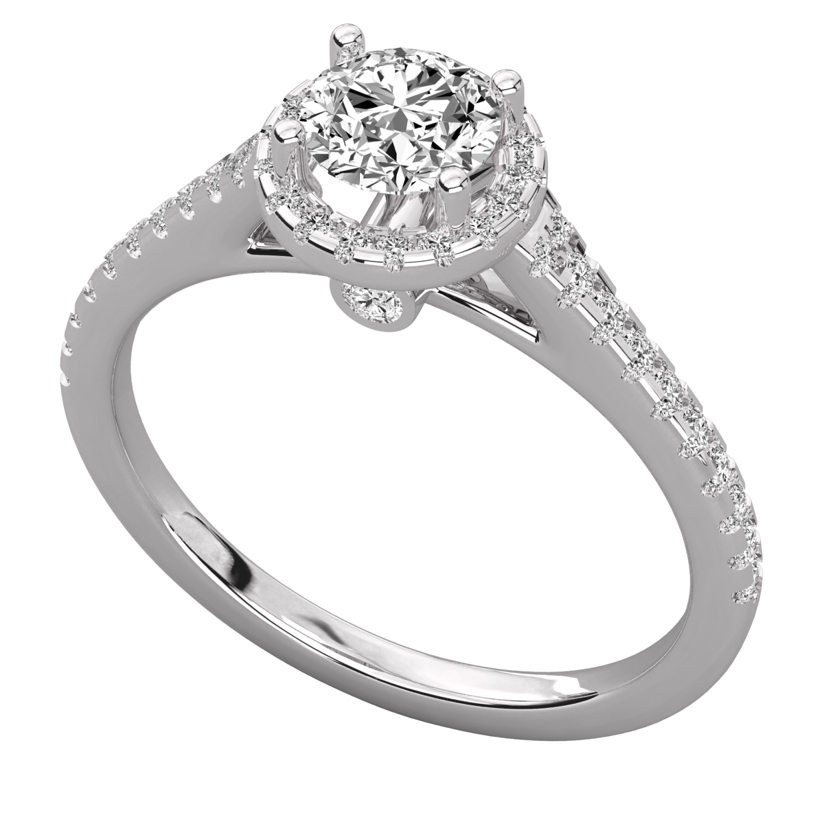 Keeva Jewels Round Diamond Halo Engagement Ring - KJR5114