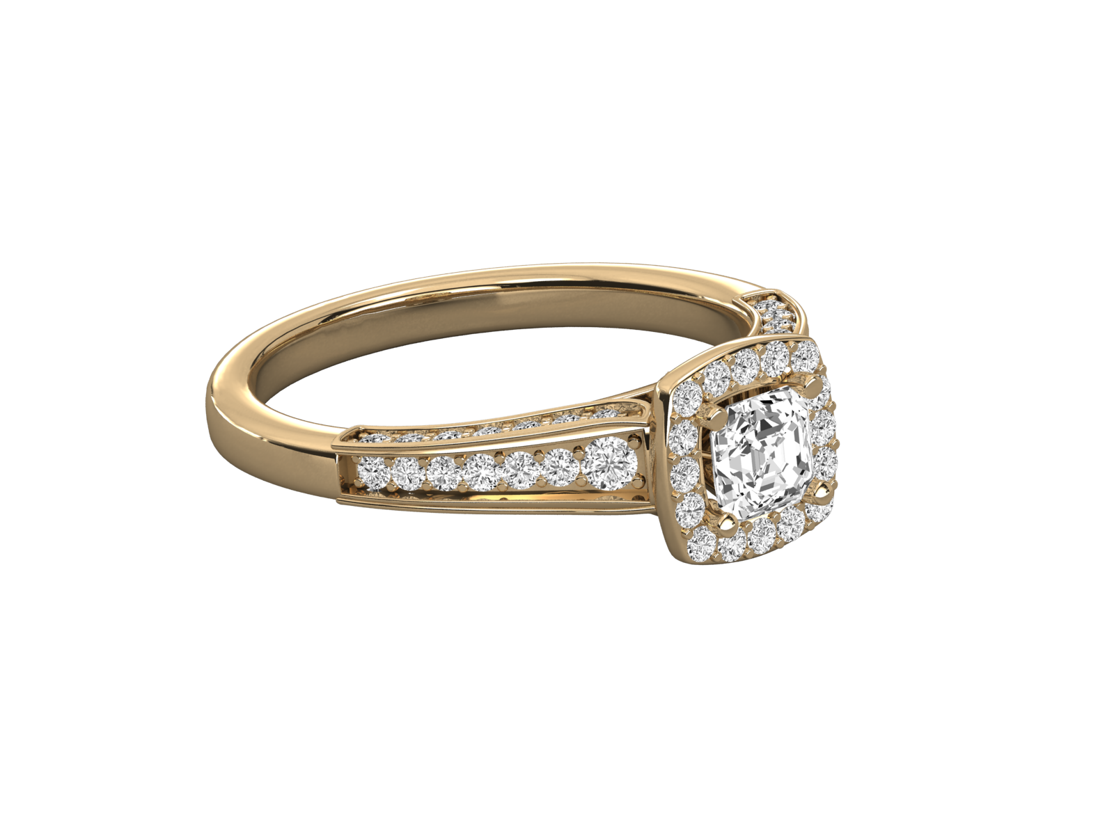 Keeva Jewels Round Diamond Square Halo Engagement Ring - KJR5116